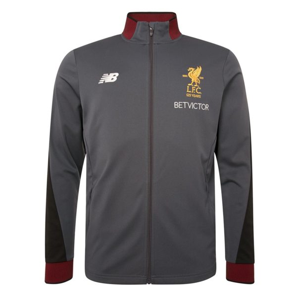New Balance 2017/2018 Season Polyester Grey Mens Thunder Training Presentation Jacket NWT Available Sizes S,M,L,XL,XXL from LFC Official Store